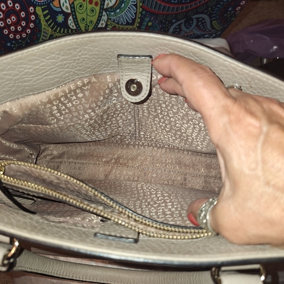 Kate Spade perri lane romy handbag shoulder bag taupe - Picture 12 of 16